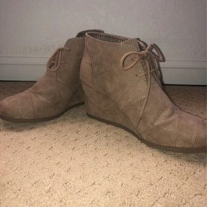 Tan Suede Booties